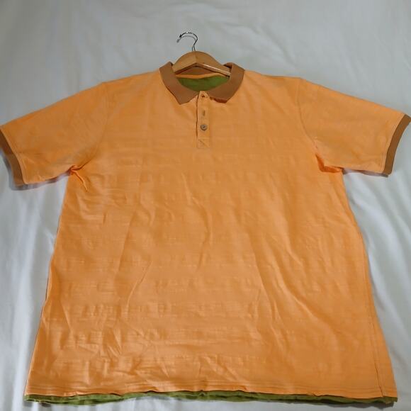 Territory Ahead XLT 100% cotton textured weave peach collared easy care ss polo - Picture 5 of 12